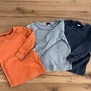 Tea Collection Long Sleeve Trio - Orange, Gray, Navy
